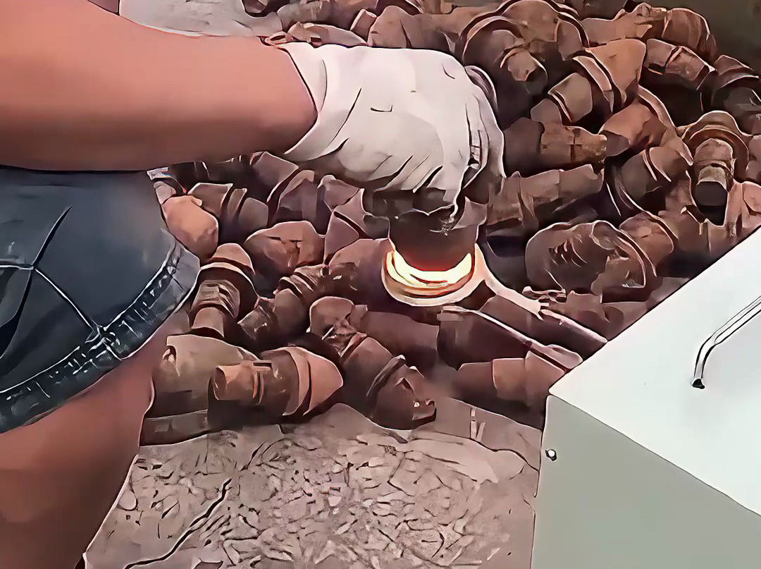 用高頻加熱就熱拆取鉆頭鋸片上面的鎢鋼合金獲取更大利潤(rùn)